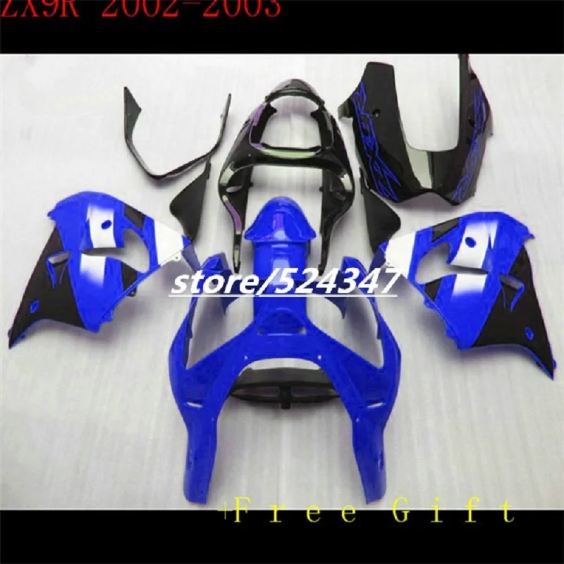 

Body For KAWASAKI NINJA ZX9R 02-03 02 03 HM1844 ZX-9R blue black Body ZX 9R 9 R ZX9 R 02 03 2002 2003 Fairing