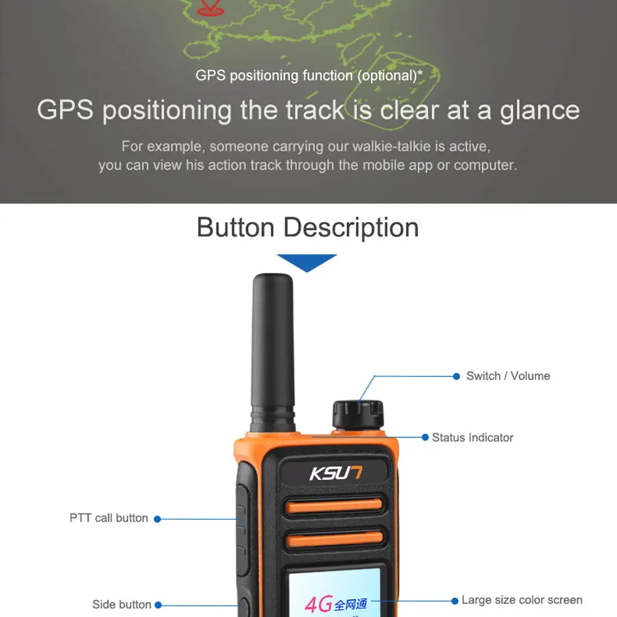 KSUN WCDMA Дополнительно gps страна расстояние от Walkie Talkie позиционирование Civil 50 км двойной режим сети цифровой автомобильный Радио