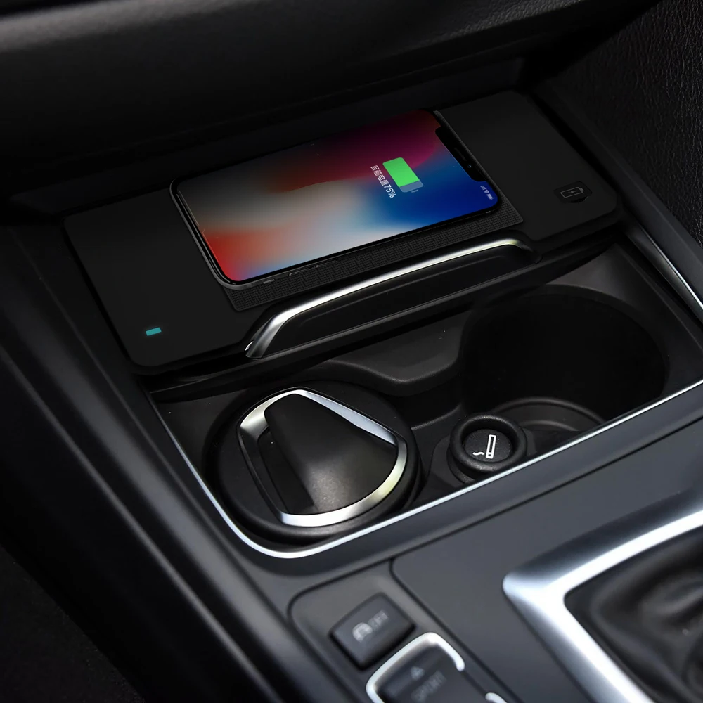 Aotsr QI Wireless Car Charger For BMW 3-series 2018-2019 Intelligent Infrared Fast Charging Phone Holder iPhone |