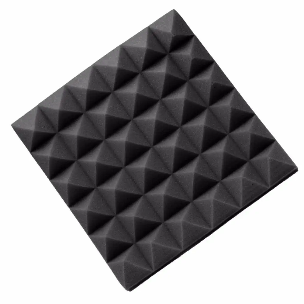 Black 1 шт. 30*30*5 см студийная акустическая Звукоизоляционная пена Звукопоглощающая лечебная панель плитка клиновидная Защитная губка Звукоизоляционная пена - Цвет: Black