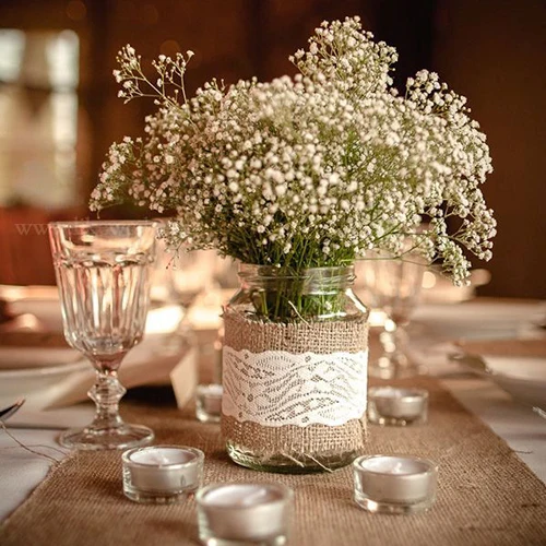 3 шт. Рождественская винтажная джутовая мешковатая лента с кружевной отделкой