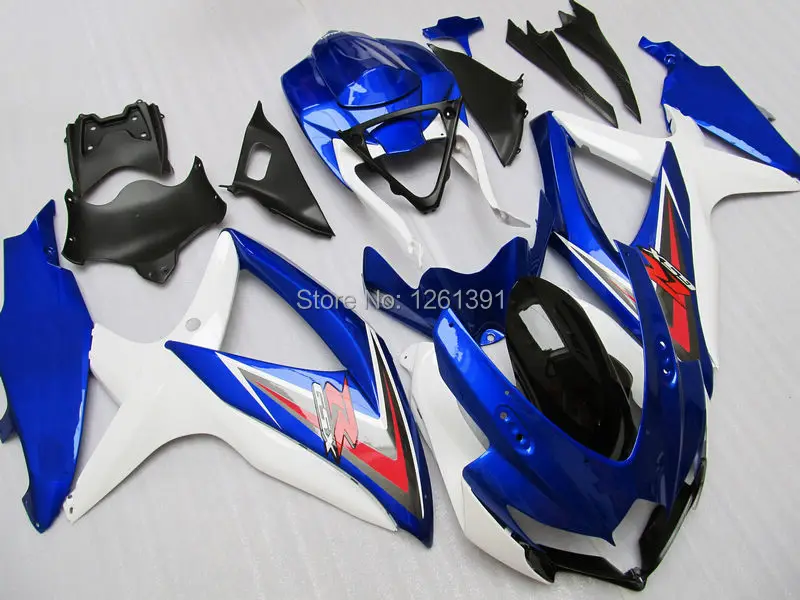 Литьевая форма для K8 08 09 10 SUZUKI GSX R750 GSXR 750 Kit синий белый k987 GSXR750 2008 2009 2010