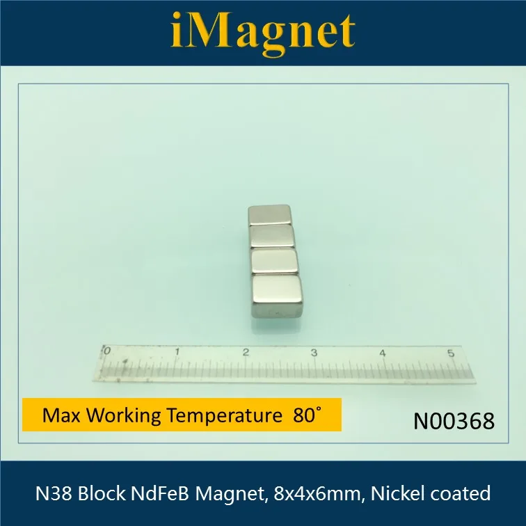 10 шт. сильный неодимовый магнит N38 8x4x6 мм|rare earth neodymium magnets|neodymium magnetndfeb magnet |