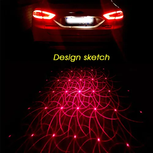 cool shaped Автомобильный анти-столкновительный лазер задний противотуманный фонарь Светодиодный Лазерная световая сигнализация Шаблоны авто противотуманные парковочные стоп индикаторы сигнала торможения - Цвет: cool shaped