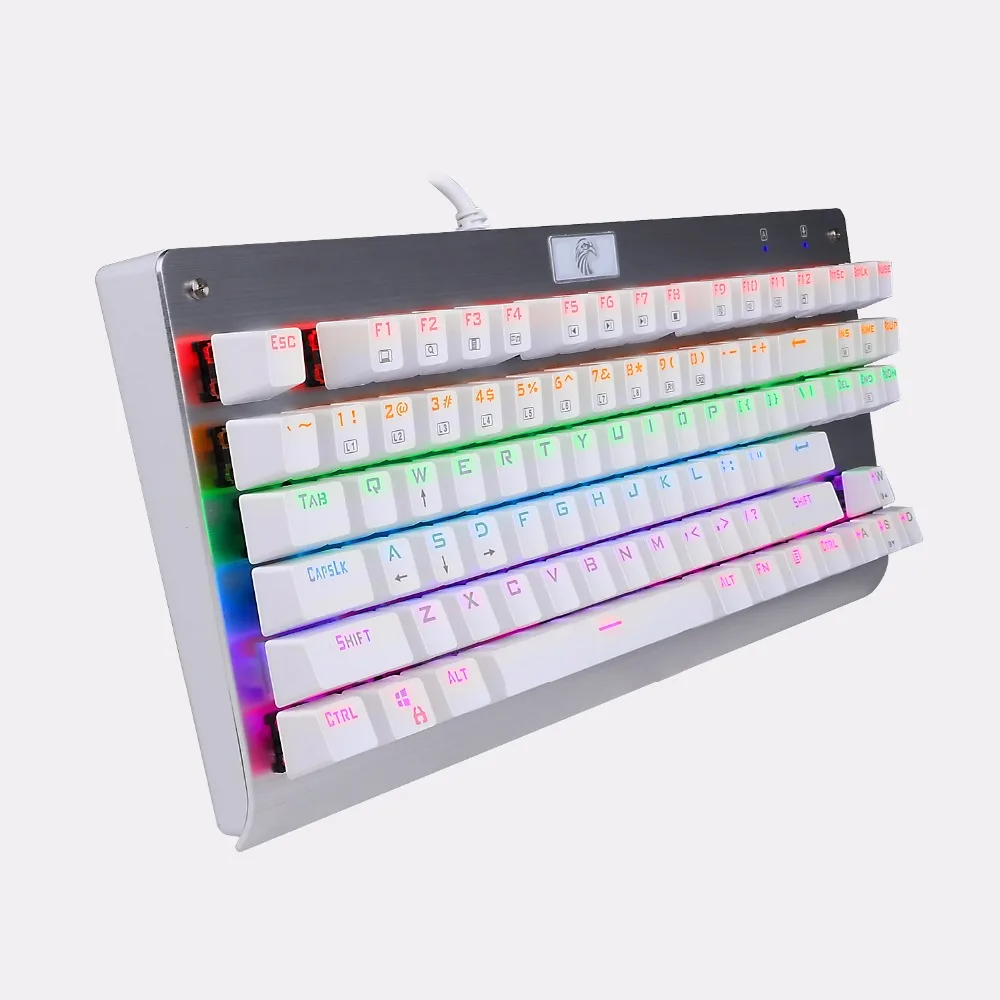 Механическая игровая клавиатура TKL со светодиодной подсветкой металлическая