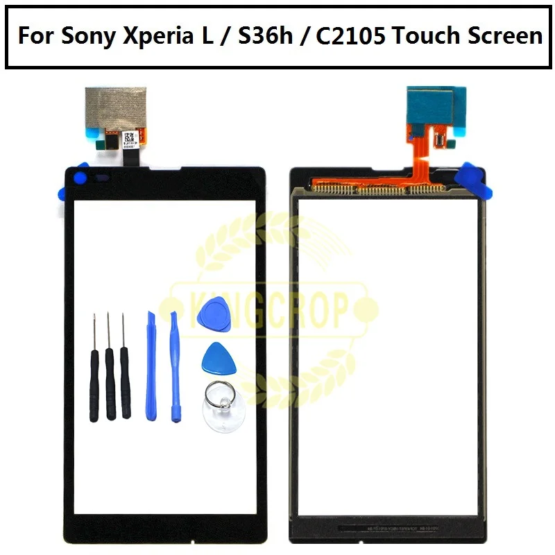 Для Sony Xperia L S36h c2105 c2104 сенсорный экран дигитайзер панель рамка в сборе Бесплатная