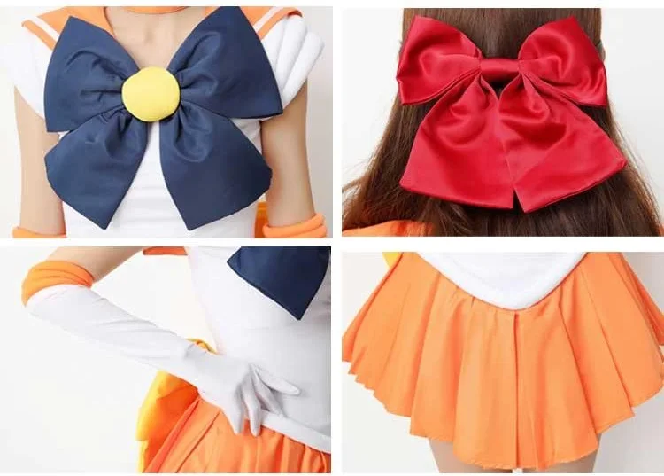 

New Anime Sailor Moon Cosplay Costume Sailor Venus Costumes Carnaval/Halloween Costumes for Women/Kids Custom Any Size