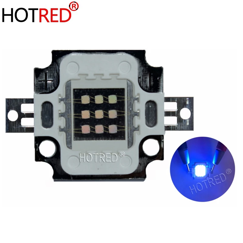 

5pcs 10W High Power LED UV Light Chip 365nm 375NM 385nm 395nm 400nm 415nm 430nm Ultra Violet DIY