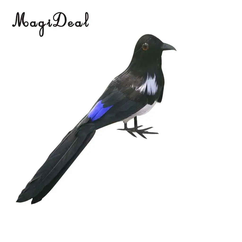 Яркие поддельные искусственные птицы Ворон Magpie для кафе бар украшения