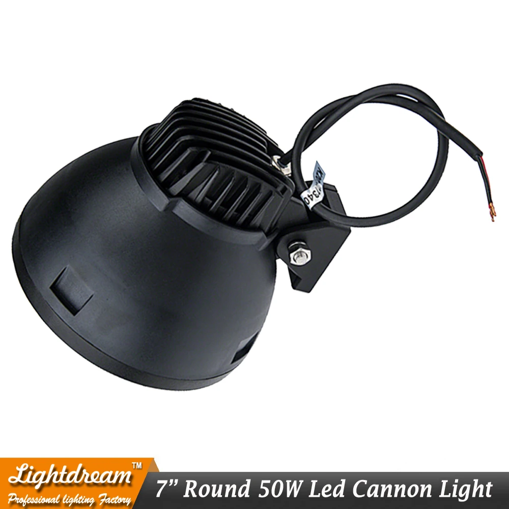 Внедорожное освещение 9888545 Cannon Black 6 7 дюйма 50 Вт узкое светодиодное точечное 12 В 24