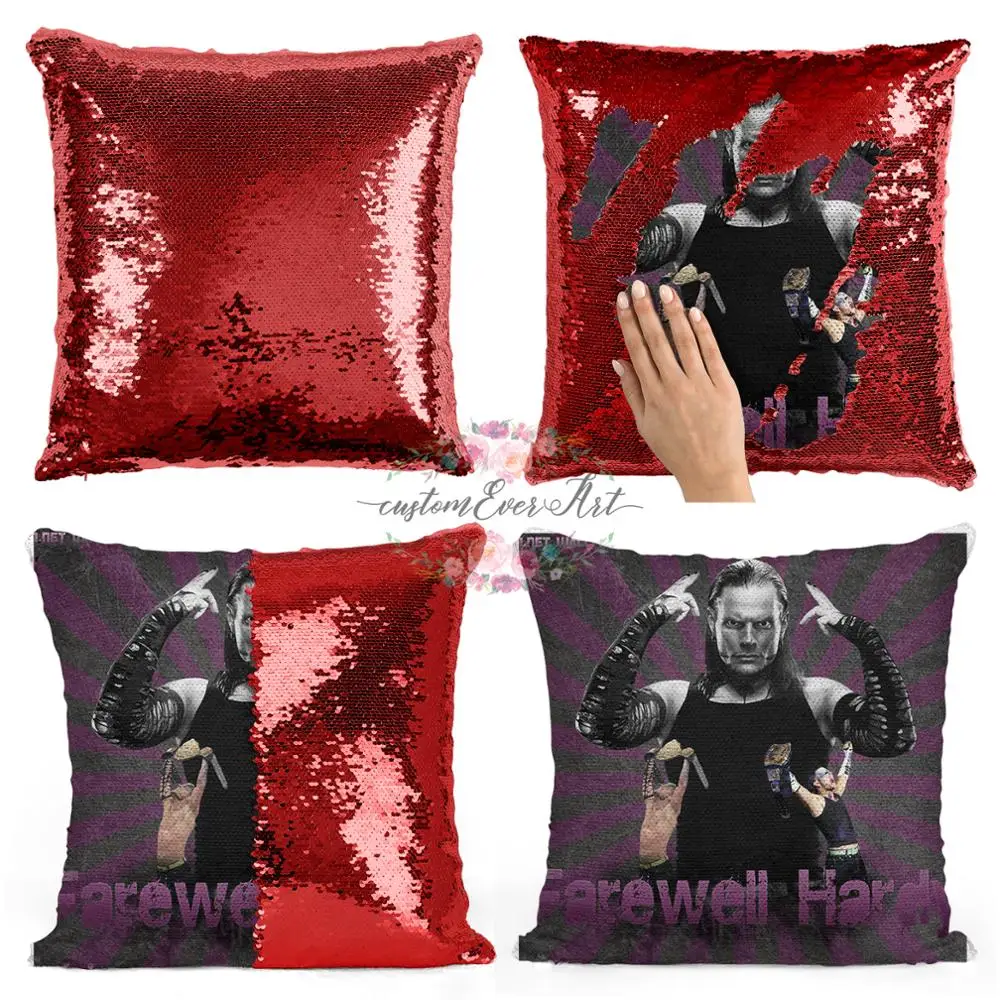 

Jeff Hardy pillow sequin pillowcase - two color pillow - two way pillow - magic pillow