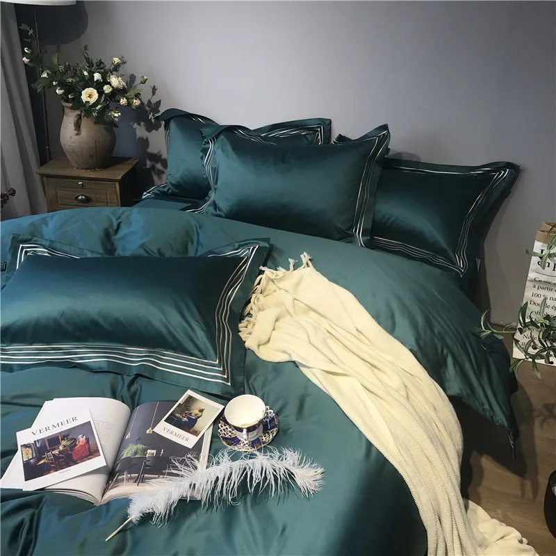 800TC Egyptain роскошный хлопковый комплект постельного белья для отеля, белый, серый, королева, король, Комплект постельного белья, пододеяльник, простыня, простыня, parure de lit