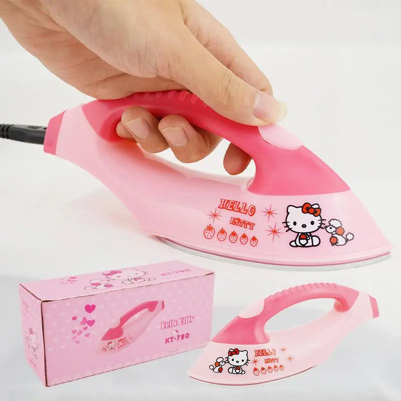 Электрический мини Утюг Pink kitty для дома и путешествий максимальная температура 220