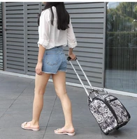 brand women travel luggage bag cabin travel bag rolling luggage case trolley suitcase wheeled bags for women travel tote duffles