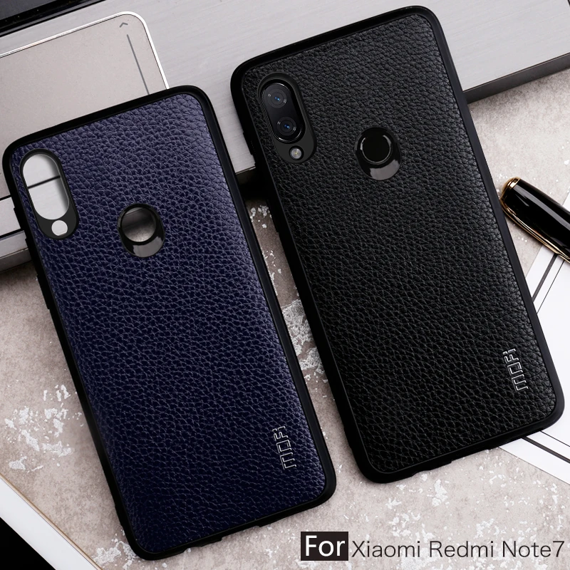 Для Xiaomi Redmi Note 7 Pro чехол Mofi для Xiaomi Redmi Note 7 Чехол кожаный задняя крышка бизнес Redmi 7 чехол Примечание 7 Pro крышка