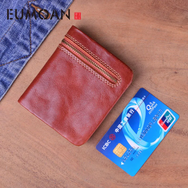EUMOAN Новое поступление минималистичные мягкие бумажники натуральная кожа
