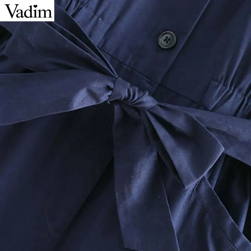 Женское элегантное платье vadim одноцветные комбинезоны с галстуком-бабочкой