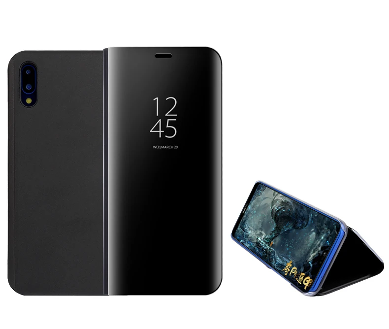 Чехол для P20 Pro с покрытием зеркало откидная крышка Huawei | Мобильные телефоны и