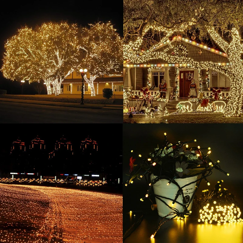 Antikue Solar String Light Outdoor Led Strip Garland For Garden Decoration lamp Christmas Lights Luminaria Energia | Лампы и освещение