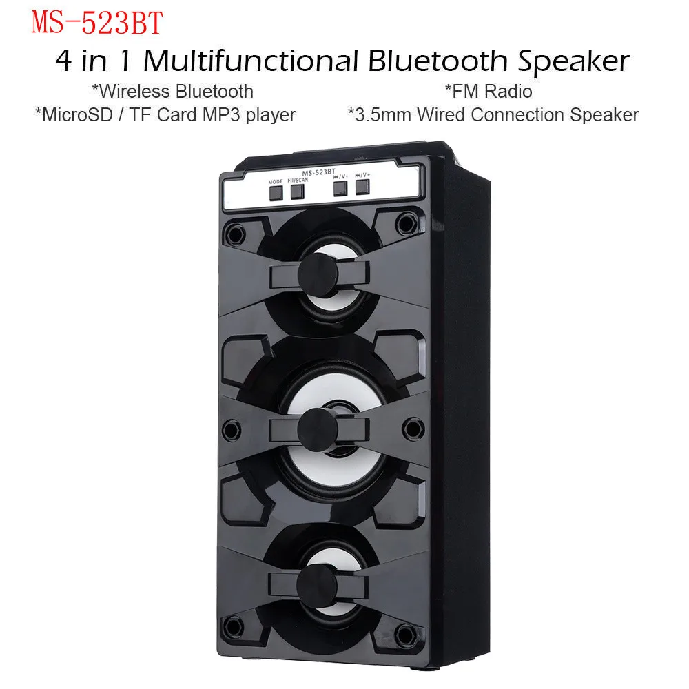 Динамик полный диапазон динамик беспроводной динамик открытый Bluetooth беспроводной портативный динамик супер бас с USB/TF/AUX/FM радио