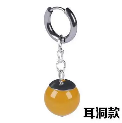 Серебристый Аниме Супер Dragon Ball-Z Vegetto Potara Black Son Goku Косплей костюмы Zamasu серьги-гвоздики для Хэллоуина Пурим - Цвет: Серебристый