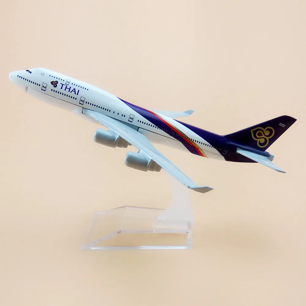 Модель самолета Air Thailand Thai Airline Boeing 747 B747 400 Airways модель w подставка в подарок 16 см -