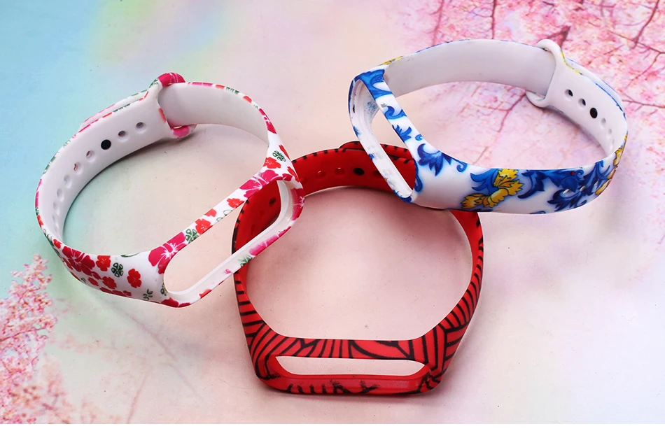 BOORUI mi band 3 ремешок удобный цветной mi band ремешок с разнообразным цветочным принтом для xiaomi mi band 3 Смарт-браслеты