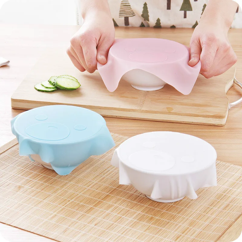 Practical Cute Multi-Functional Reusable Silicone Refrigerator Food Storage Cover Saran Wrap Cling Film Kitchen Tools 5ZCF319 | Дом и сад