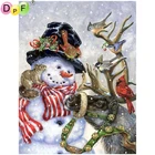 Набор для алмазной вышивки DPF DIYmosaic 5D с изображением снеговика, животных, домашний декор, алмазная вышивка крестиком, полноразмерная поделка, подарок