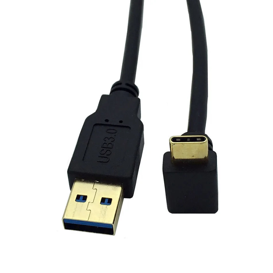 Позолоченный USB 3 0 (Type A) штекер USB3.1 C) папа 90 градусов кабель для синхронизации