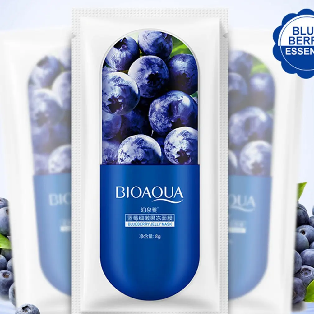 Увлажняющая Маска BIOAQUA с черникой и вишней-Желе маски для лица контроль жирности