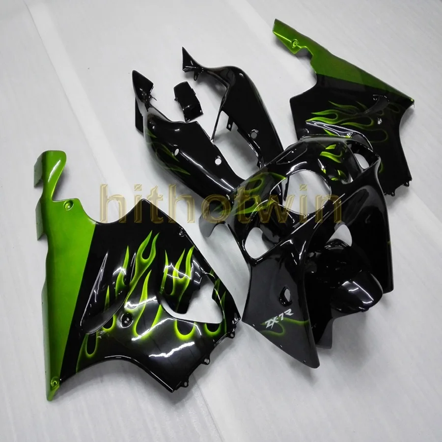 

motorcycle Full fairing kits for ZX7R 1996 1997 1998 1999 2000 2001 2002 2003 fairing body kit black silver ABS Plastic Bodywork
