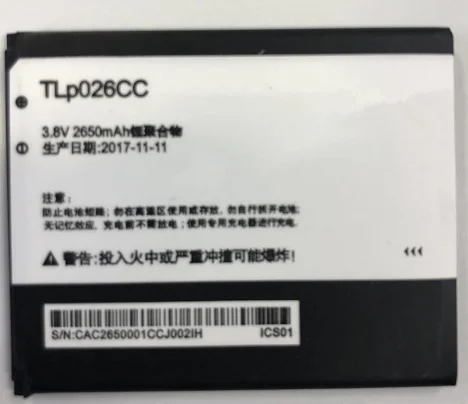 

3.8V 2650mAh TLp026CC Battery For Alcatel TCL ONO P620M Cell Phone