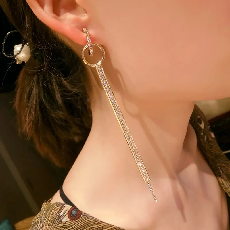 Лидер продаж модные серьги ювелирные изделия многослойная цепочка с кисточками