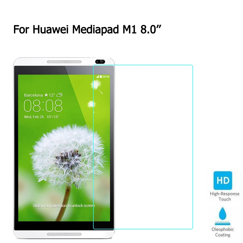 Взрывозащищенные закаленное стекло для Huawei MediaPad M1 8 &quotпленка Clear 9 H 2.5D 0.3 мм Экран