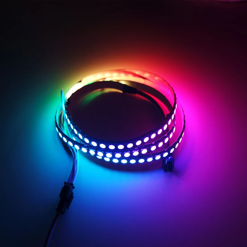 DC5V 1 м/4 м/5 м ws2812b WS2812 Светодиодная лента Smart RGB 5050 полноцветная Пиксельная IC Ditigal