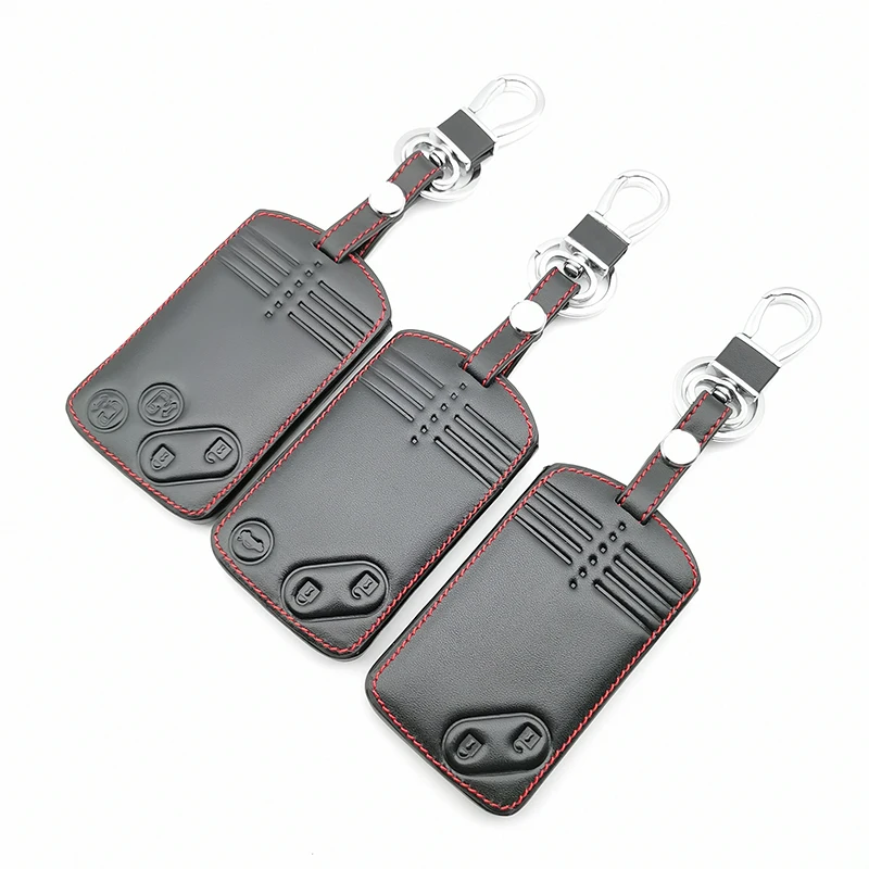 Praise Car Key Card Leather Shell Fob Case Cover for Mazda 3 5 6 8 M8 CX-7 CX-9 2/3/4 Buttons Smart Car Skin Style Jacket
