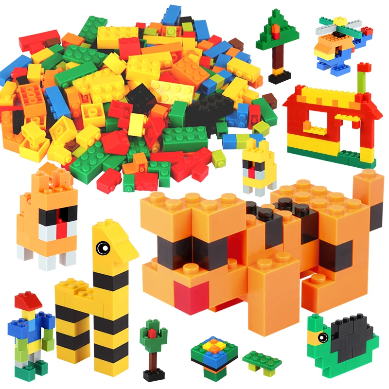 200 шт. Детский конструктор с ведром для хранения совместимый Lego|Блочные