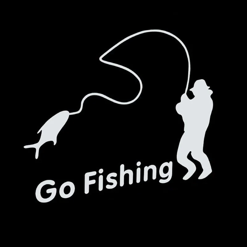 GO FISHING автомобильные наклейки и водонепроницаемые виниловые забавные