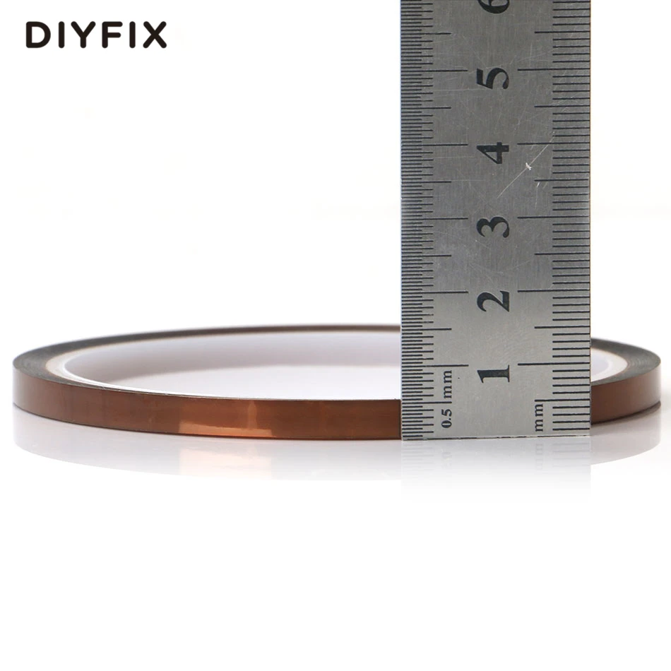 DIYFIX 1 шт. 5 мм термостойкая полимидная лента высокотемпературная клейкая