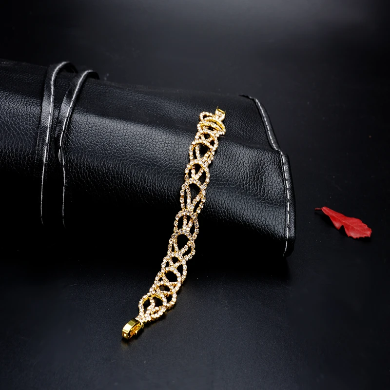 KissLip Bling высокое качество кубического циркония Для женщин браслет кристалл камни