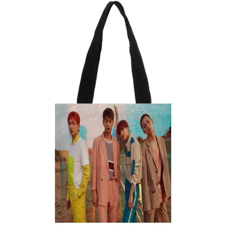 HEARMNY Custom KPOP SHINee Сумка тоут двусторонняя льняная Повседневная Холщовая с принтом