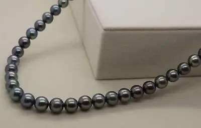 Free shipping hot sale Women Bridal Wedding Jewelry &gt&gt17&quot 9-10 MM NATURAL SOUTH SEA PERFECT BLACK PEARL NECKLACE 14k clasp |