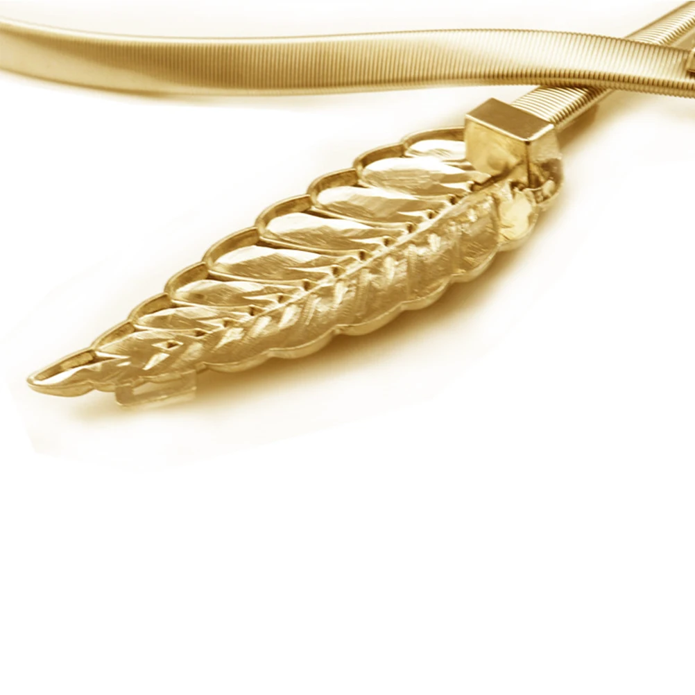 Золотой лист Форма Свадебные Эластичный ремешок декоративные эластичный тощий