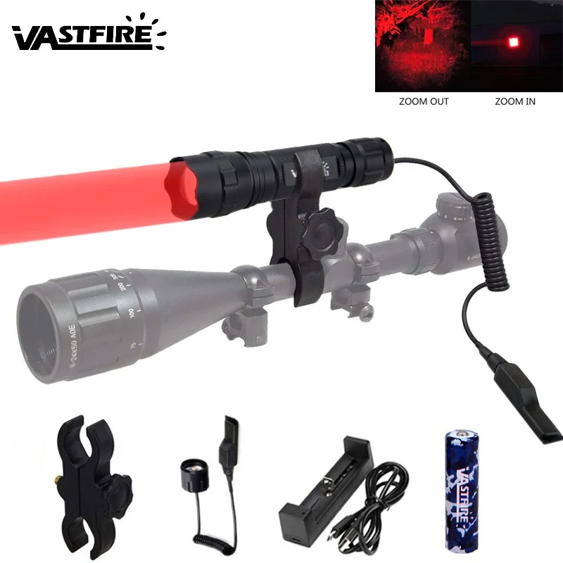 1 Режим ультра яркий красный цвет Охота вспышки светильник Водонепроницаемый