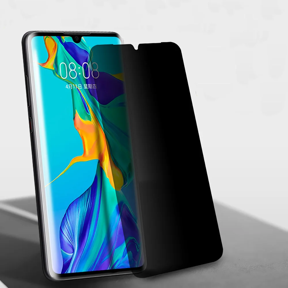 9H 3D полное покрытие защита экрана конфиденциальности для HuaWei P30 PRO Анти шпионское