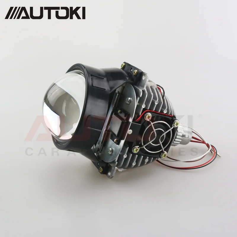 AUTOKI Bi светодиодный объектив проектора мощная 3,0 дюймов Hi/Lo луч фары для автомобиля Стайлинг для H1 H4 H7 9005 9006 универсальные автомобильные лампы