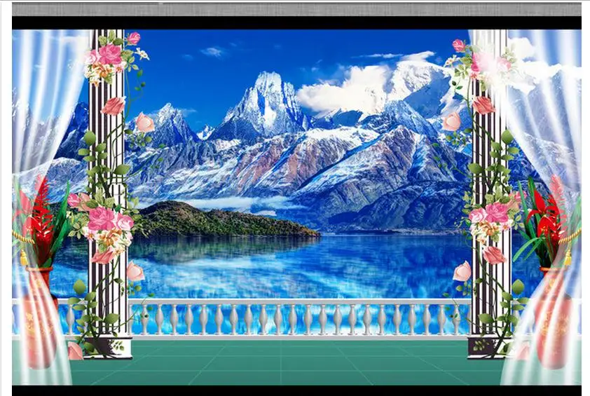 3D обои на заказ настенные бумажные фрески для телевизора с изображением