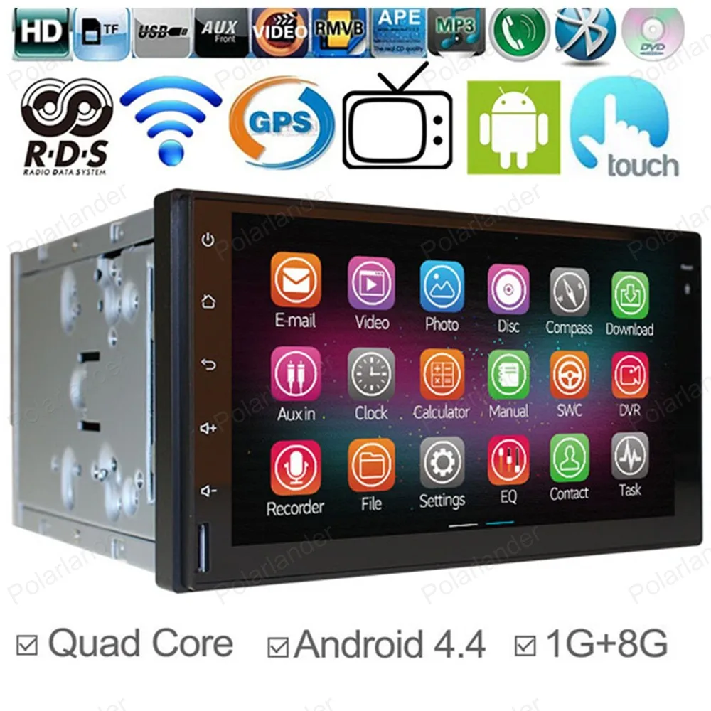 Автомагнитола 2 Din с четырехъядерным процессором радио GPS-навигацией Bluetooth для