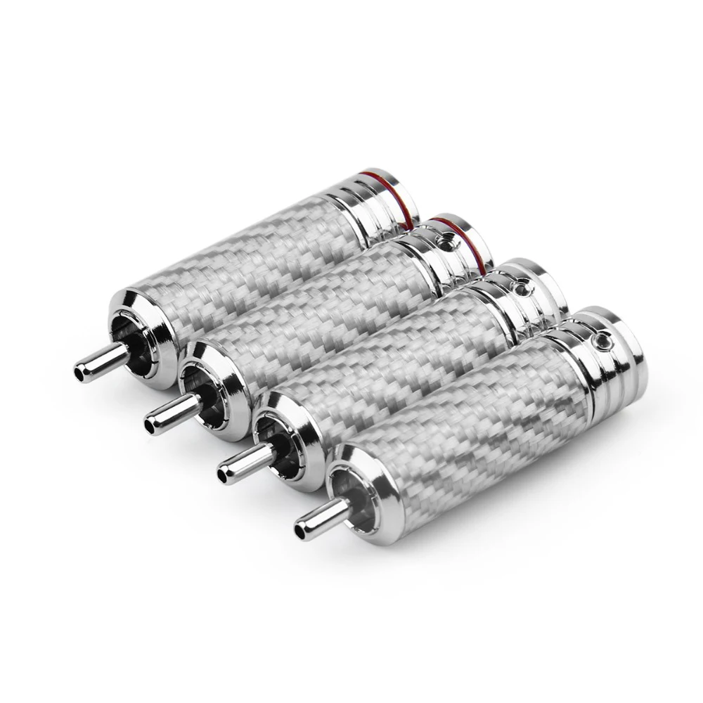 4 шт. ATAUDIO HIFI RCA Plug Hi end родиевый разъем из углеродного волокна для Diy